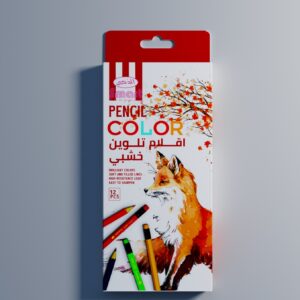 الوان خشبي قابل للمسح 12لون طويل الذكي مع البراية SCPE-12-SMART