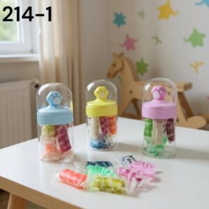 12 علبة صلصال للأطفال – 6 ألوان مع قطاعات – تصميم عبوة جذابة (موديل 1-214