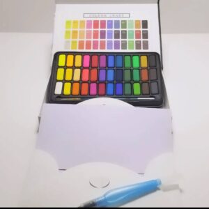 طقم الألوان المائية 36 لون مع أوراق خاصه وفرشاه