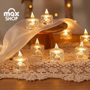 طقم شموع كريستالية LED – لمسة ساحرة لغرفتك