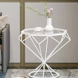 طاولة جانبية ألماسية بتصميم عصري فاخر – شكل ثماني
