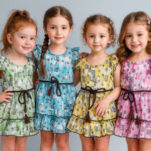 فساتين بناتي شيفون هندي