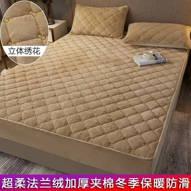 لحاف مضغوط مخملي مطرز ثقيل تلبيسه فراش سرير