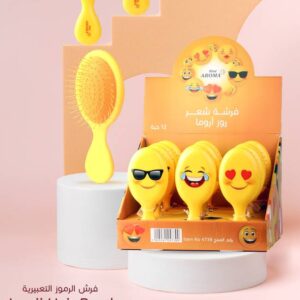فرشة شعر برؤوس ناعمة واشكال الرموز التعبيرية الايموجي mini Rose Aroma