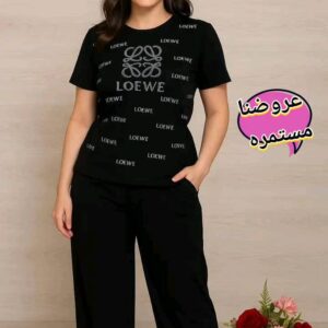 بيجامة نسائية طقم نسائي مكون قطعتين