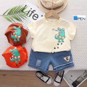 طقم ولادي شورت أنيق من 18 شهر - 6 سنوات