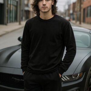 بجامة رجالي أنيقة باللون الأسود