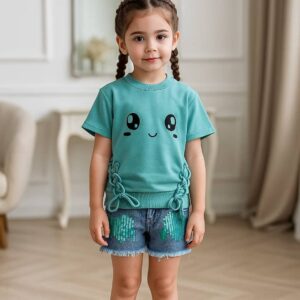 طقم بناتي تلبس من ٢إلى ١٢ سنوات