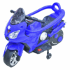 دراجة كهربائية للأطفال مع مقبض حماية وعجلات توازن – باللون الأزرق